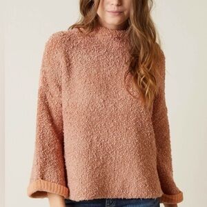 Free people cuddle up sweater peach size medium